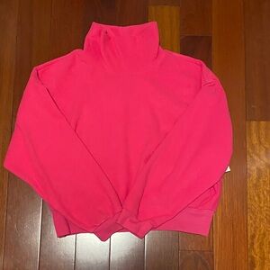 Old Navy Women's Bright Pink Mockneck Fleece